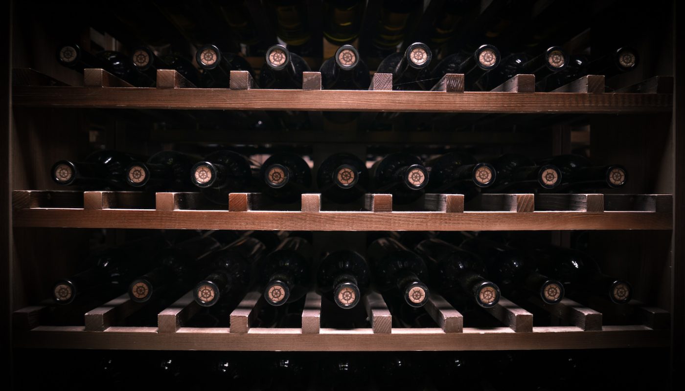 Industrial style wine rack