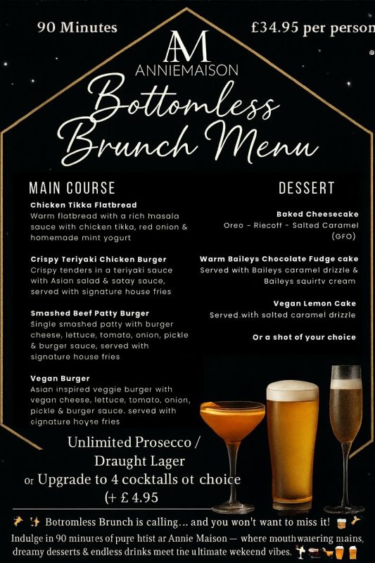 ANNIEMAISON Bottomless Brunch Menu