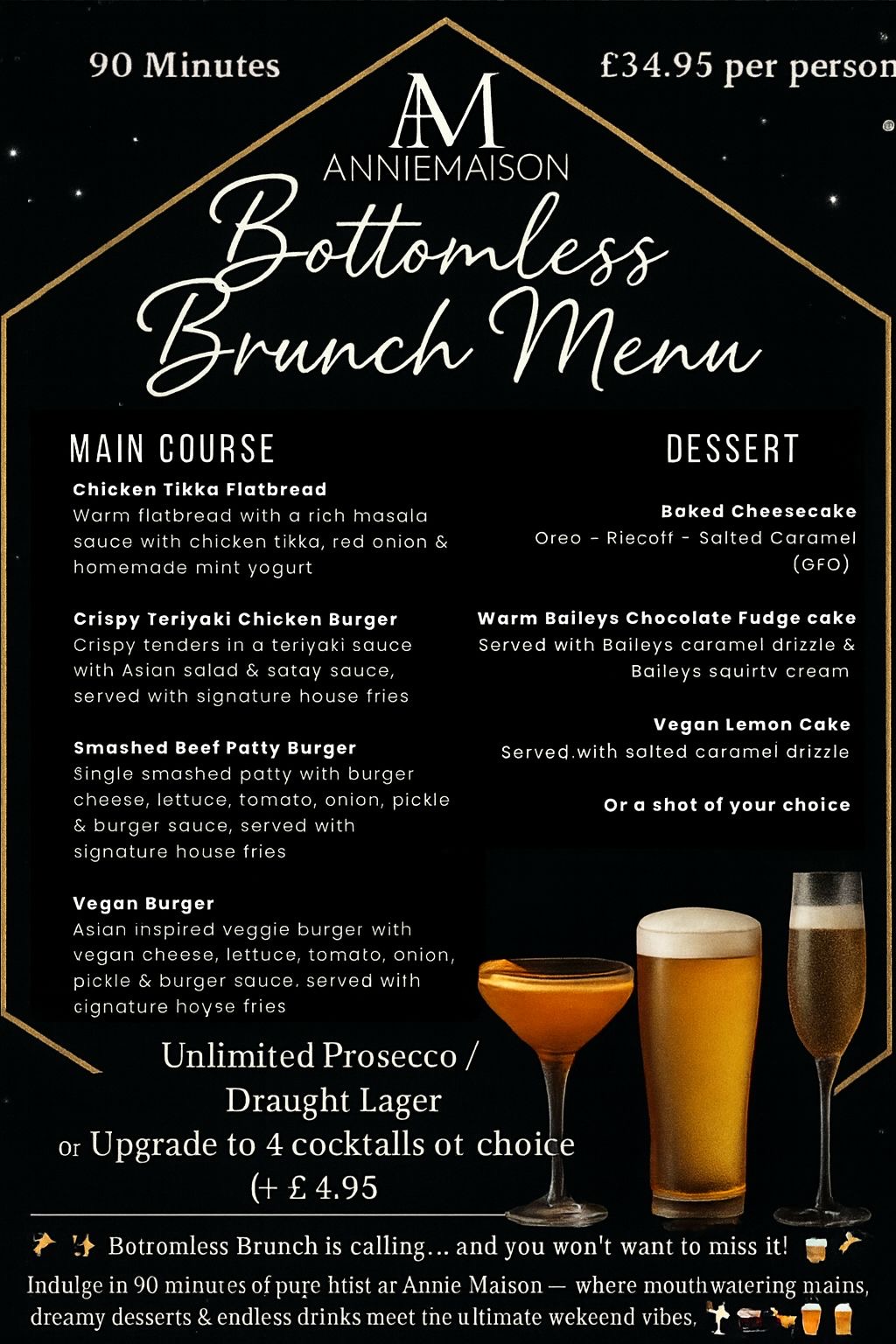 ANNIEMAISON Bottomless Brunch Menu